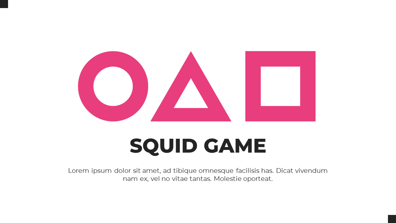 イカゲームのテーマシンプル パワーポイントgoogleスライド
