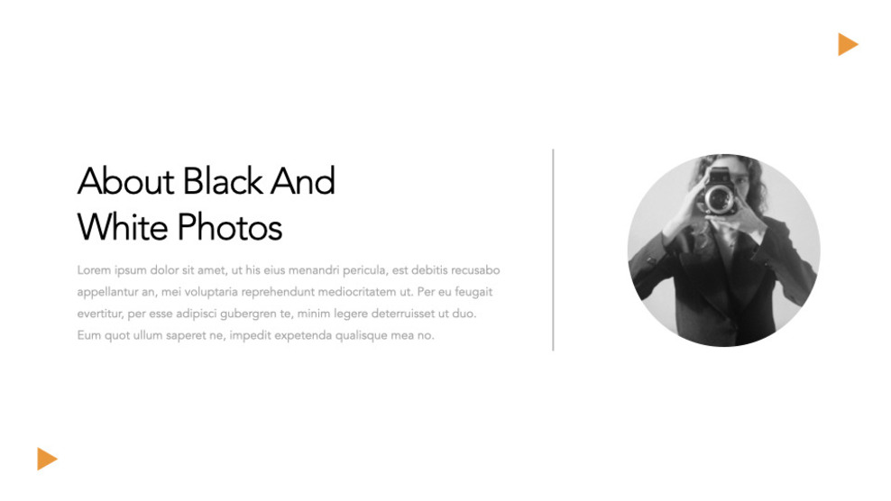 Black and White Photos beautiful keynote templatesLifestyle