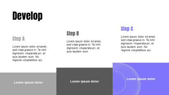 퍼플과 그레이 컬러의 비즈니스 프레젠테이션 테마 PT 템플릿_10