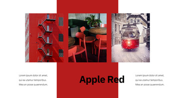 红色的 简单的幻灯片模板_04