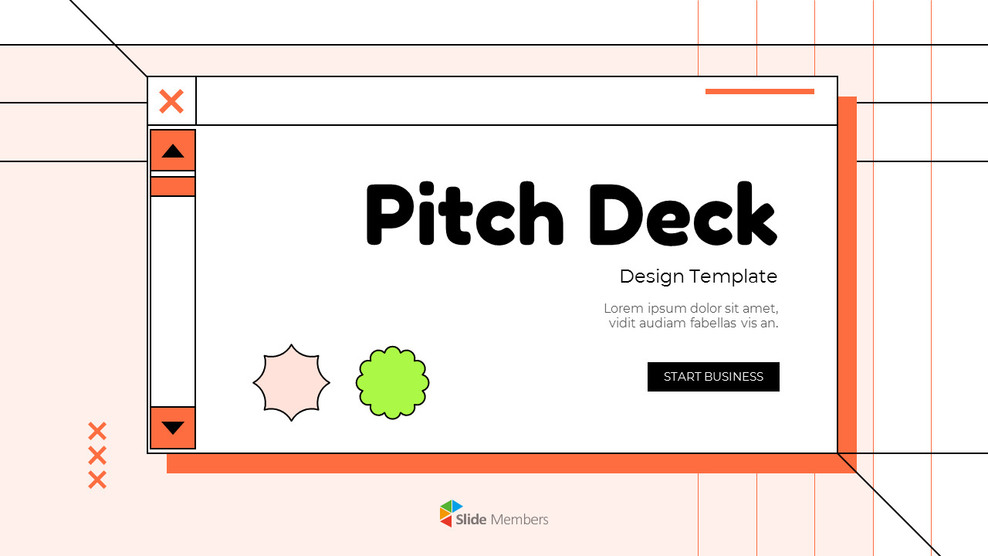 Cubiertas abstractas Pitch Deck plantilla de presentación de tono_01