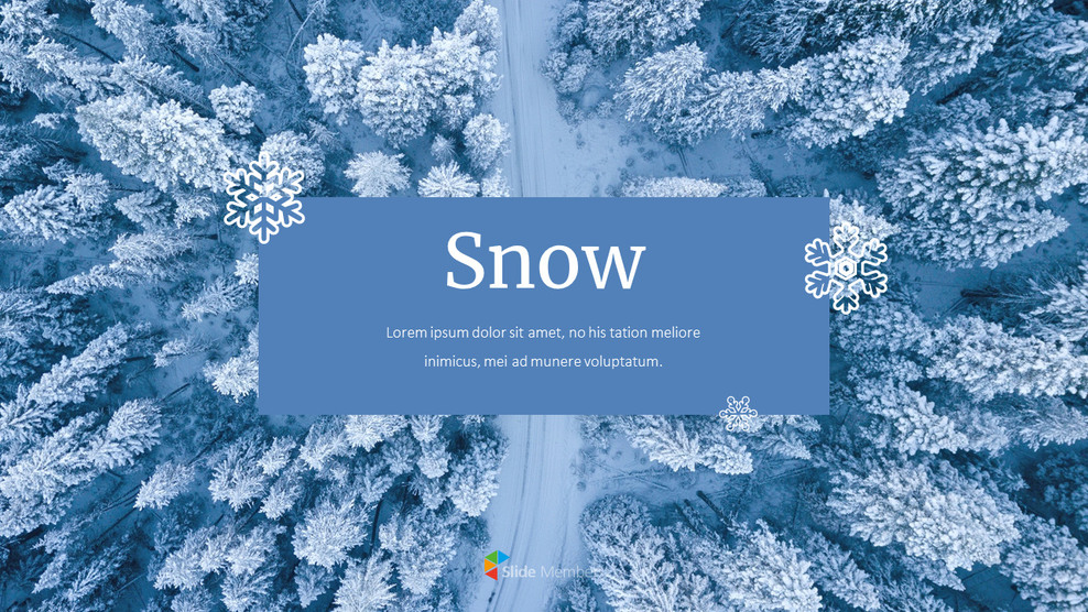 Schnee Einfache Google Slides Vorlage_01