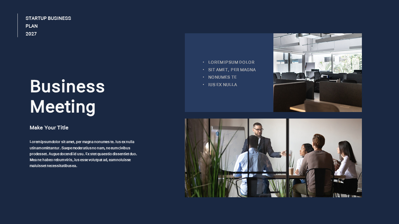 Startup Business Plan Slide PPT