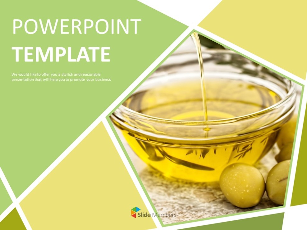 Free Powerpoint Template Olive Oil
