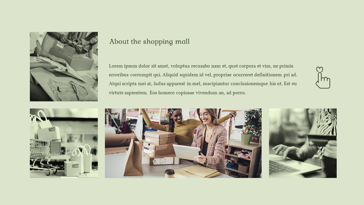 Simple Mall Format Online Shopping mall Simple Slides Templates