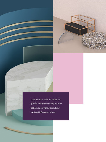 3D Display PPT Templates Simple Design