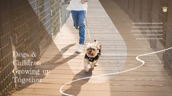 一緒に育つ犬と子供たち グーグルスライドテンプレート_13