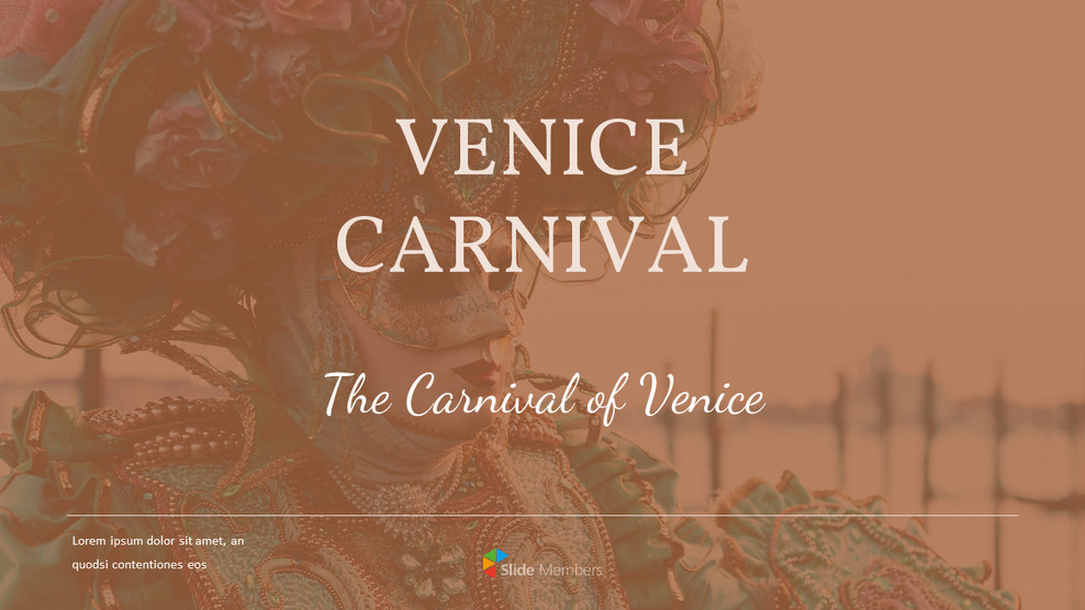 Karneval in Venedig Google Slides zu PowerPoint_01