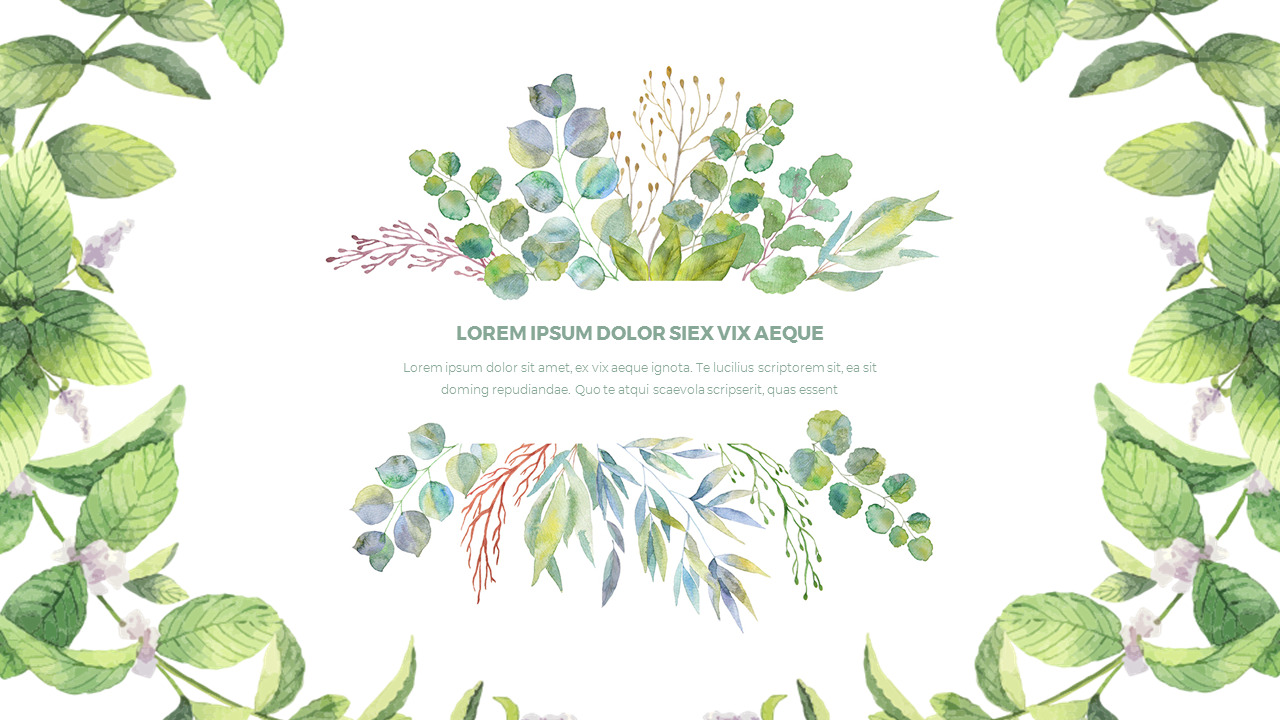 Watercolor Nature Google PPT Templates