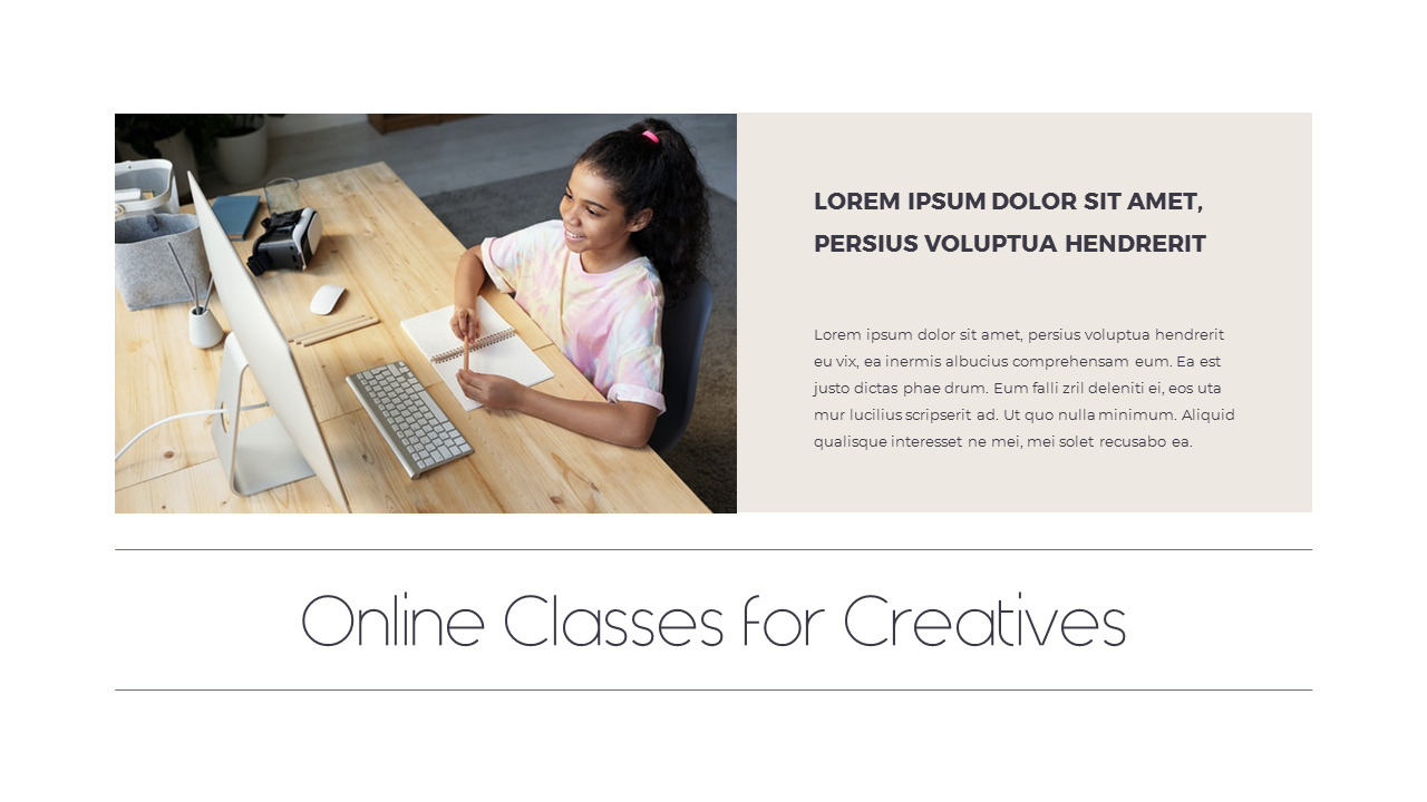 Online Classes for Creatives PPT Templates Design