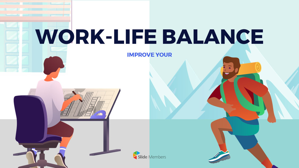 Improve Your Work-Life Balance company profile ppt template