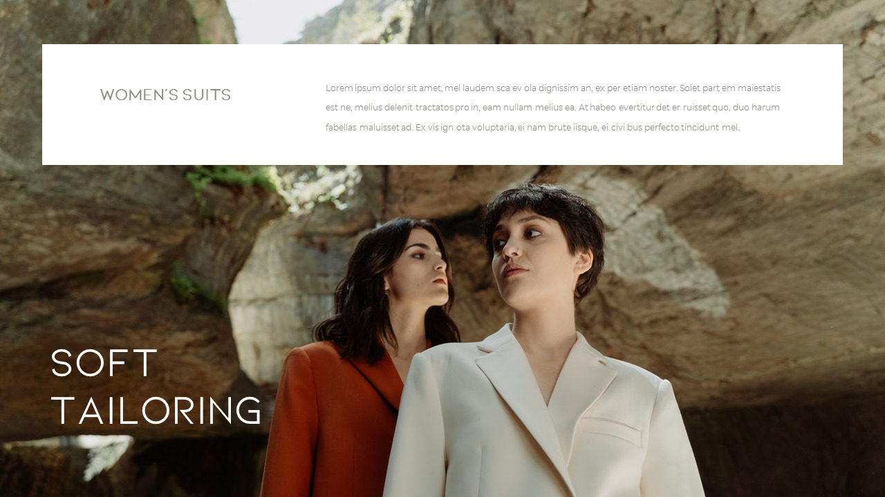 Womens Suits Powerpoint Presentation|Lifestyle|Templates