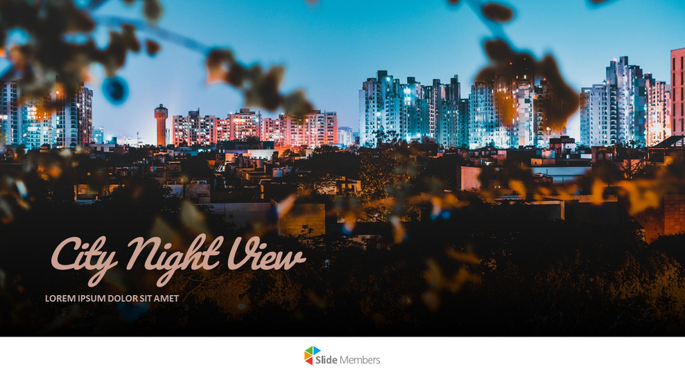 City Night View Presentation Google Slides Templates_01