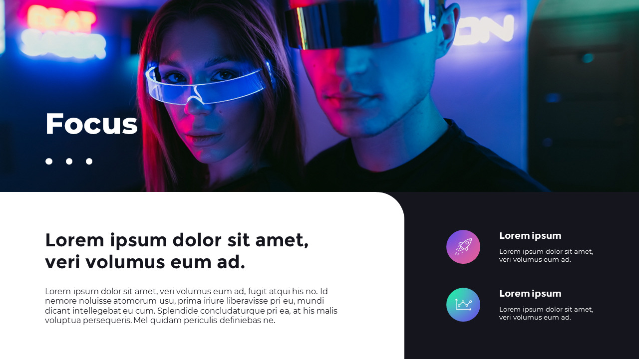 Futuristic Neon Concept Pitch Deck best presentation template