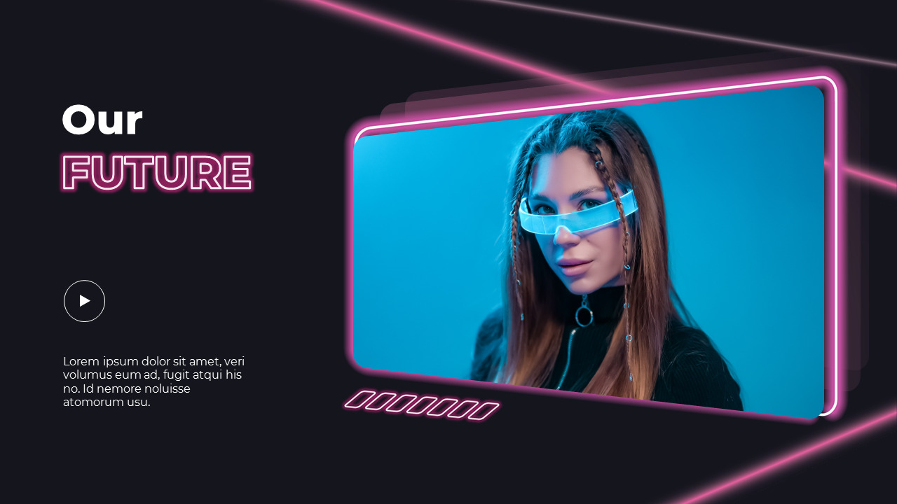 Futuristic Neon Concept Pitch Deck best presentation template