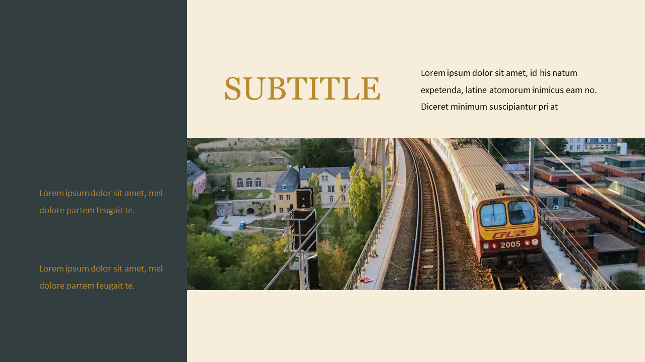 Train and Railroad Simple Google SlidesLifestyle