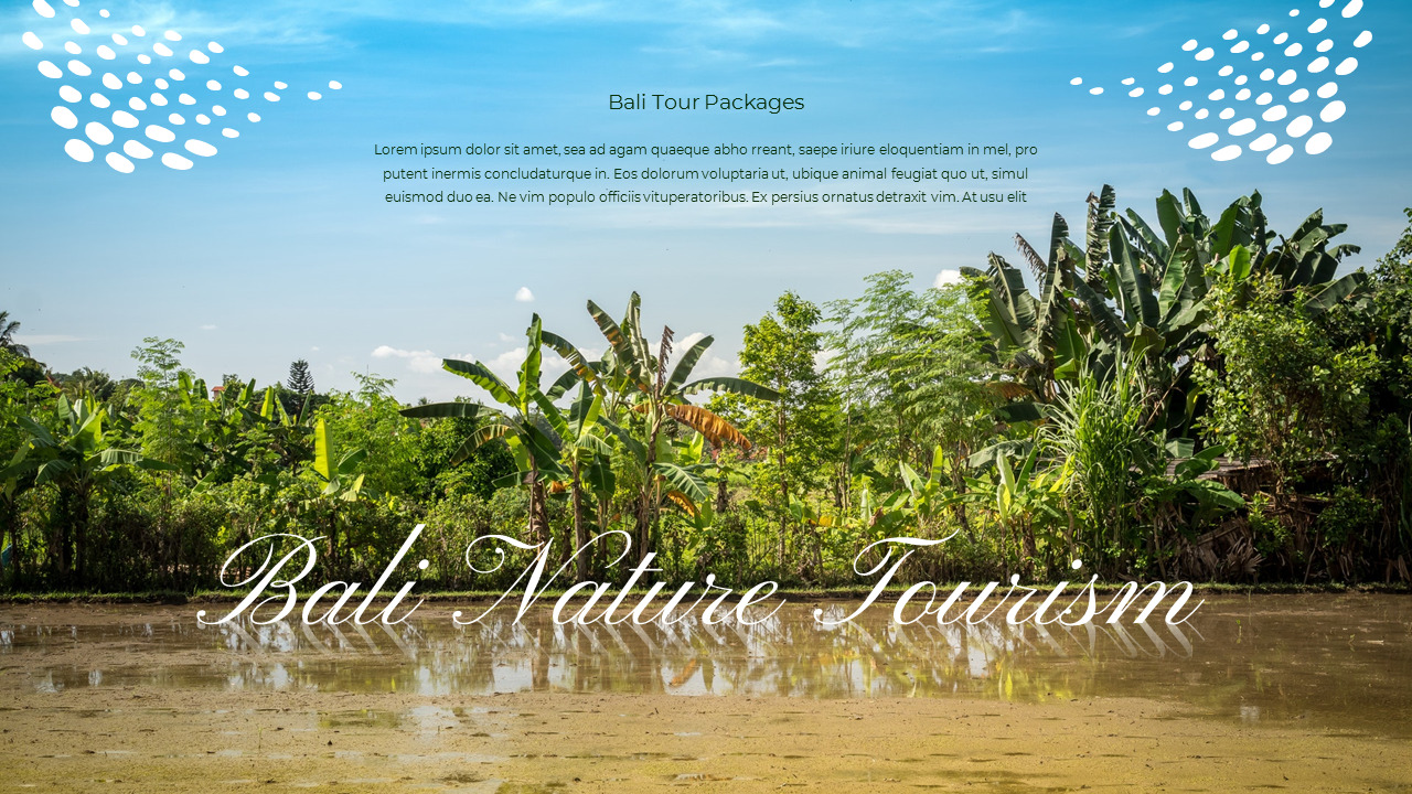 Bali Travel Package PowerPoint Template – Ocean Aqua Deck