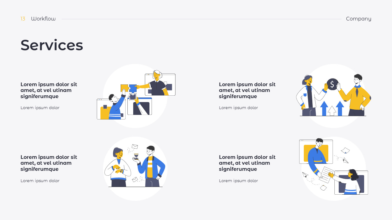Workflow Simple minimalist powerpoint template