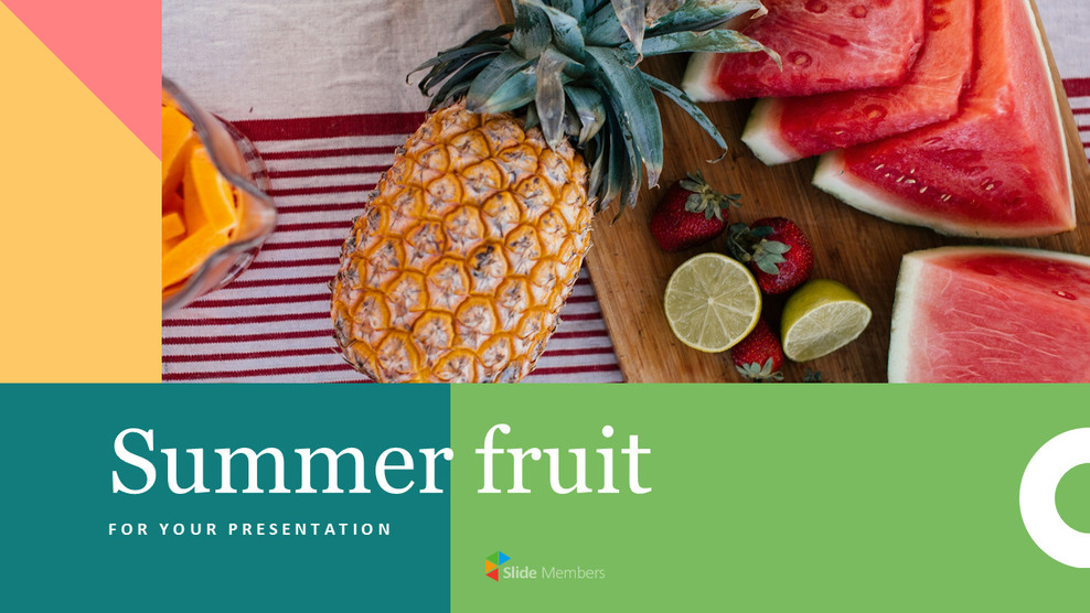 I migliori modelli di diapositive google di Summer Fruit_01