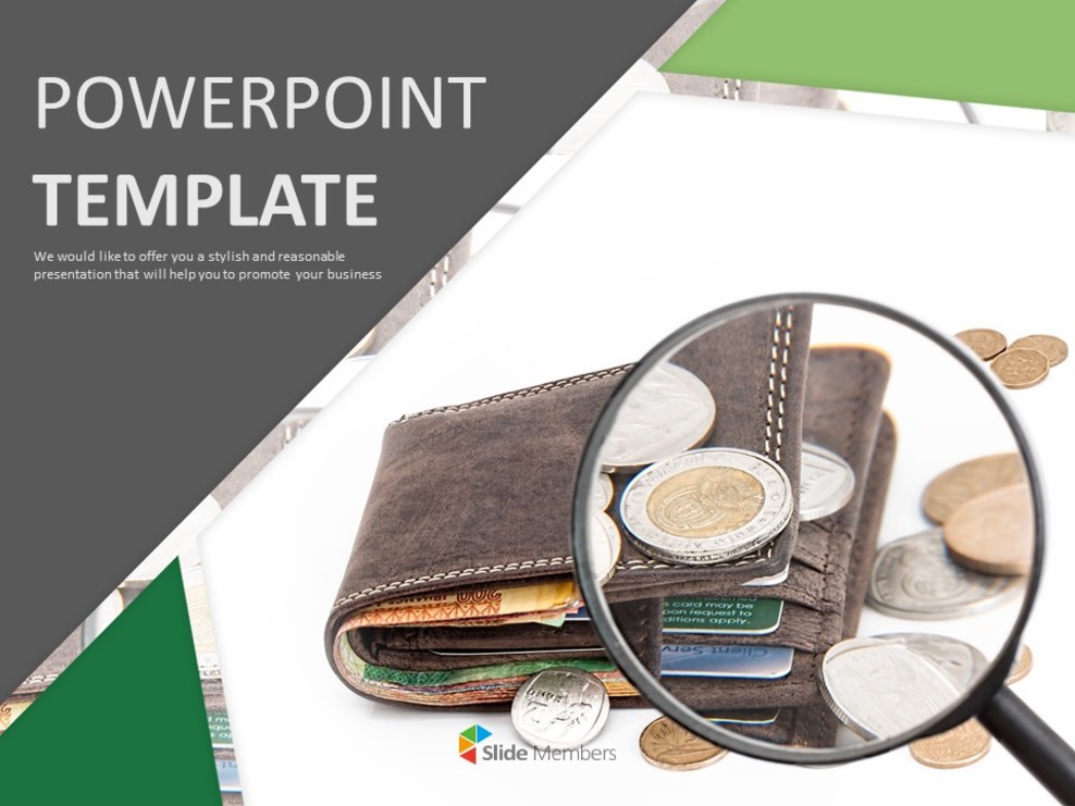 免费PowerPoint样本 - 钱包和金钱_01