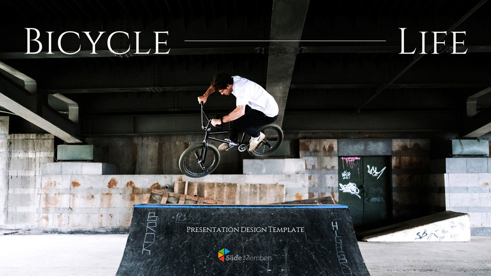 自転車の生活 PPTモデル_01