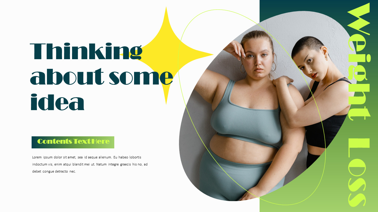 ダイエット pptプレゼンテーション|ライフスタイル|テンプレート, image size:1280x720