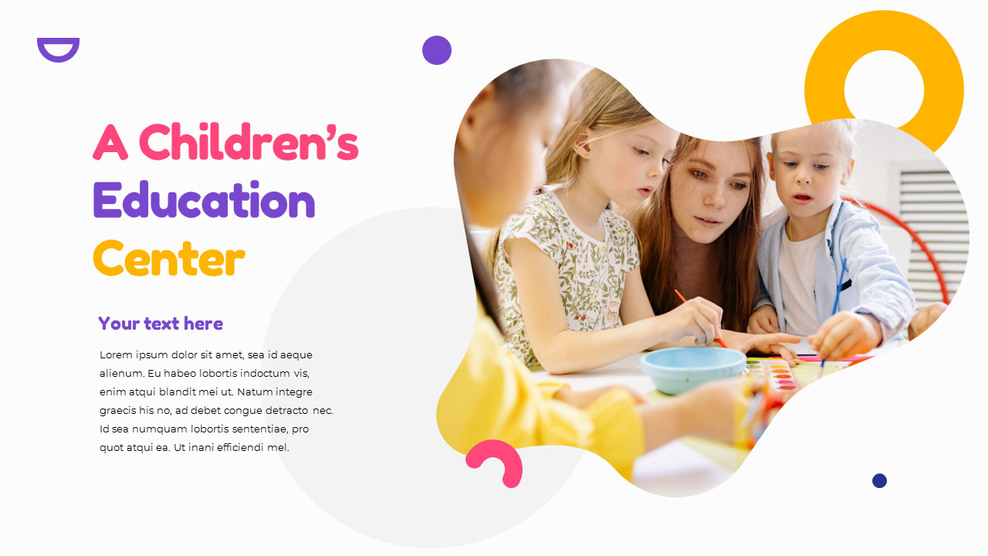Kindergarten presentation template design