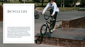 Bicycle Life good google slides template_15