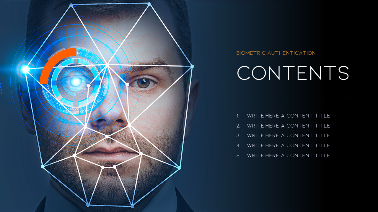 Biometric Authentication PowerPoint Templates for Presentation