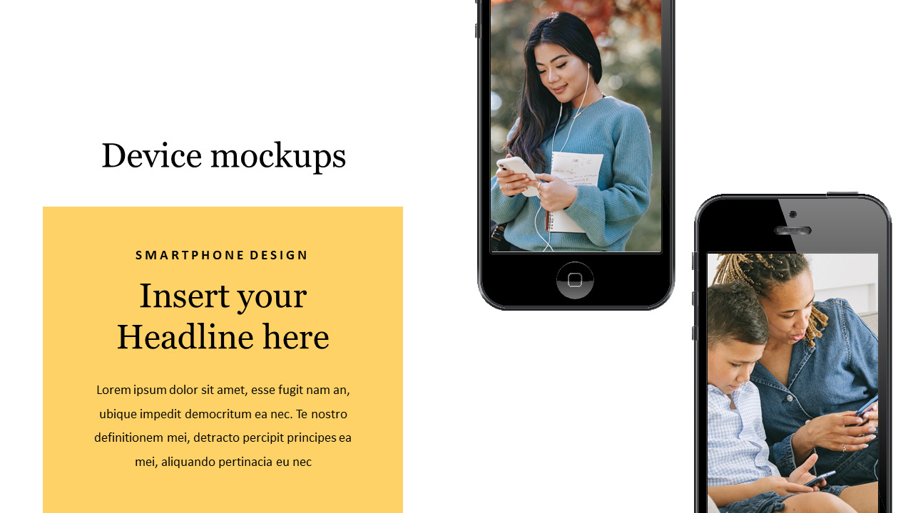 Smartphone designs for powerpoint|IT/Commerce|Templates