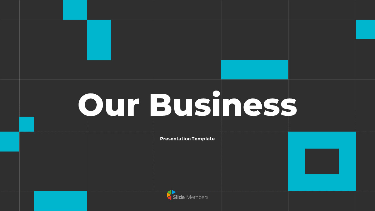 Grid Layout Business google google slides template