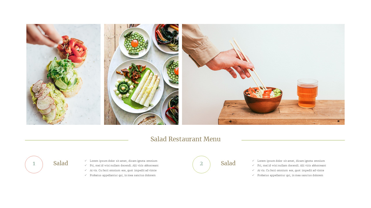 Salad Restaurant Google Slides Interactive|Lifestyle