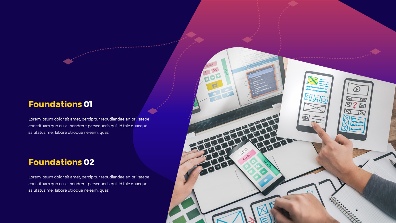 Essentials for UI/UX Design Google Slides Template Diagrams Design