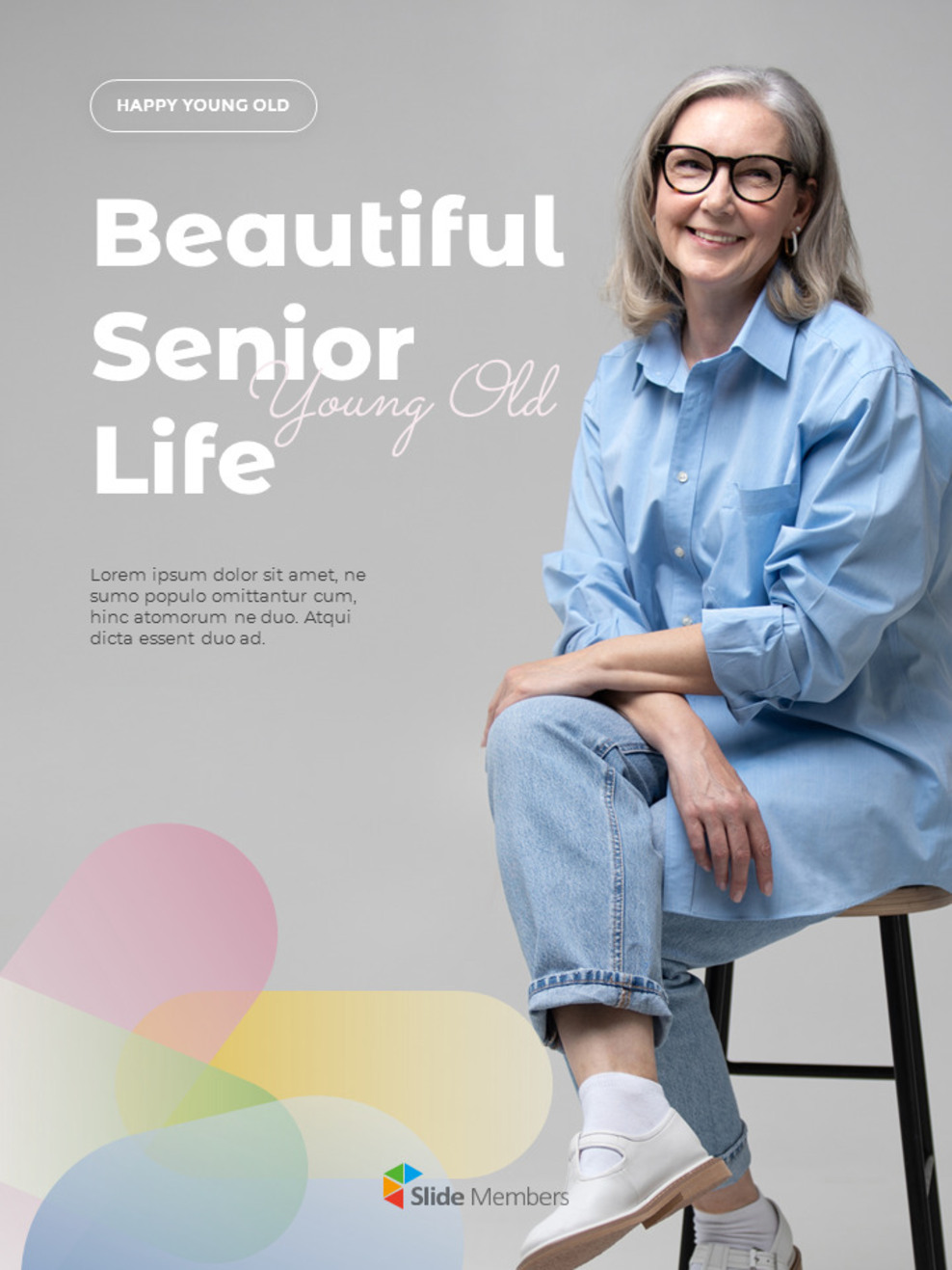 Beautiful Senior Life design presentation template_01