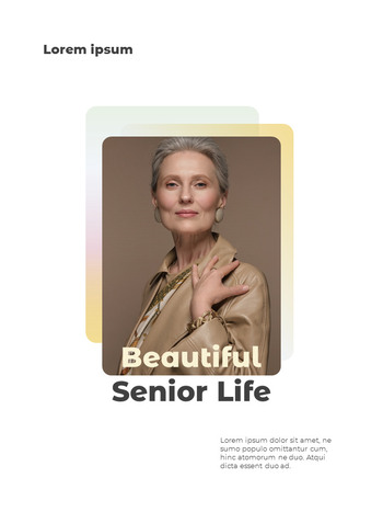 Beautiful Senior Life design presentation template_08