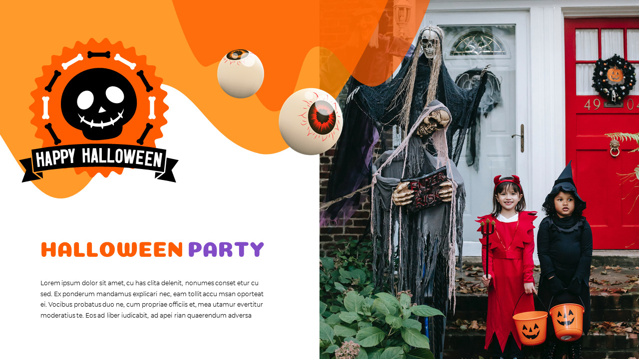 Example Halloween Program Happy Halloween company profile ppt template
