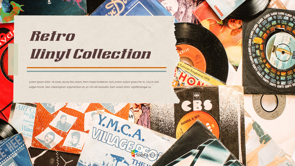 Retro Vinyl Collection Theme PPT Templates_01