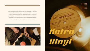 Colección de vinilos retro Plantillas PPT de tema_07