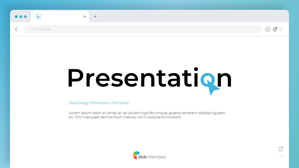 Concept de conception de navigateur Web conception de diapositives de présentation_01