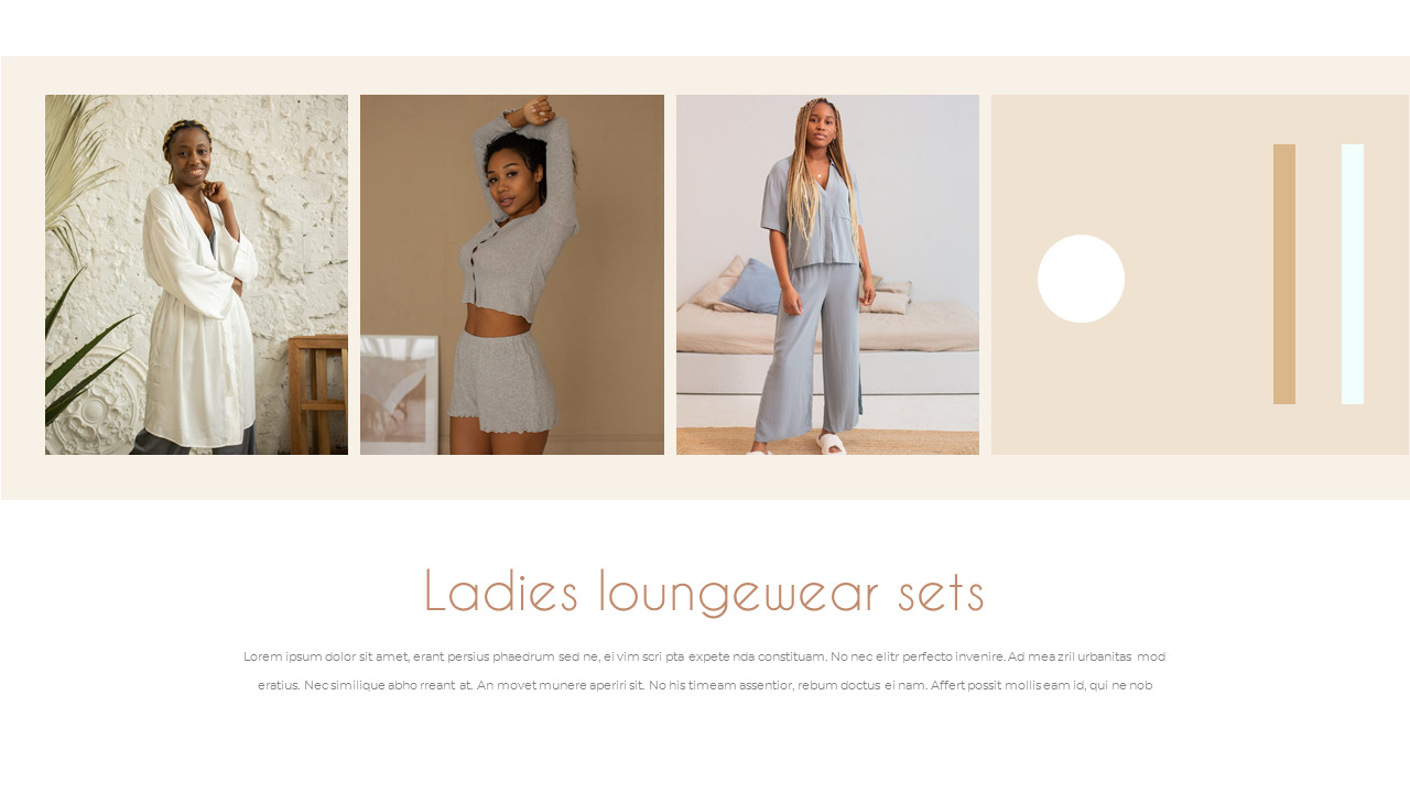 Loungewear startup presentation template Business PPT