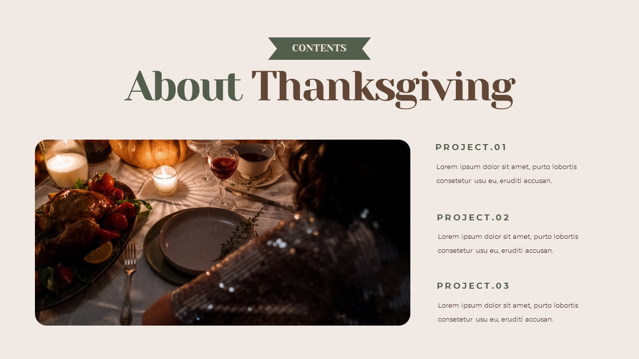 Thanksgiving Day Simple Presentation Google Slides Template