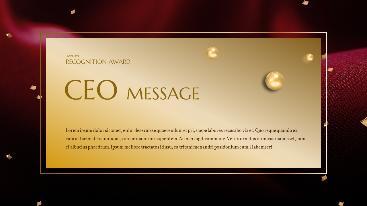 Employee Recognition Award google slides slide templates