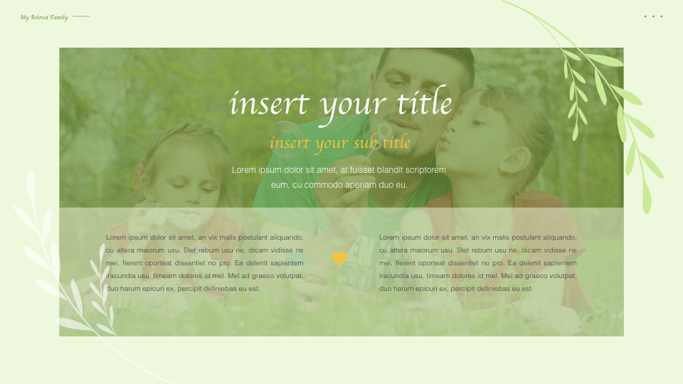 my Beloved Family Multipurpose Presentation Keynote Template