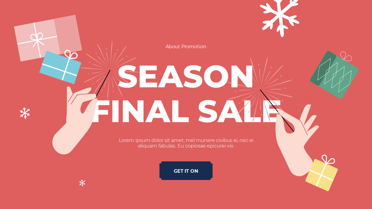 Winter Season Sale pitch presentation template