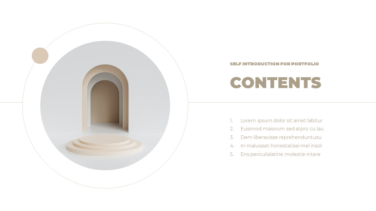 Self Introduction for Portfolio presentation slide design
