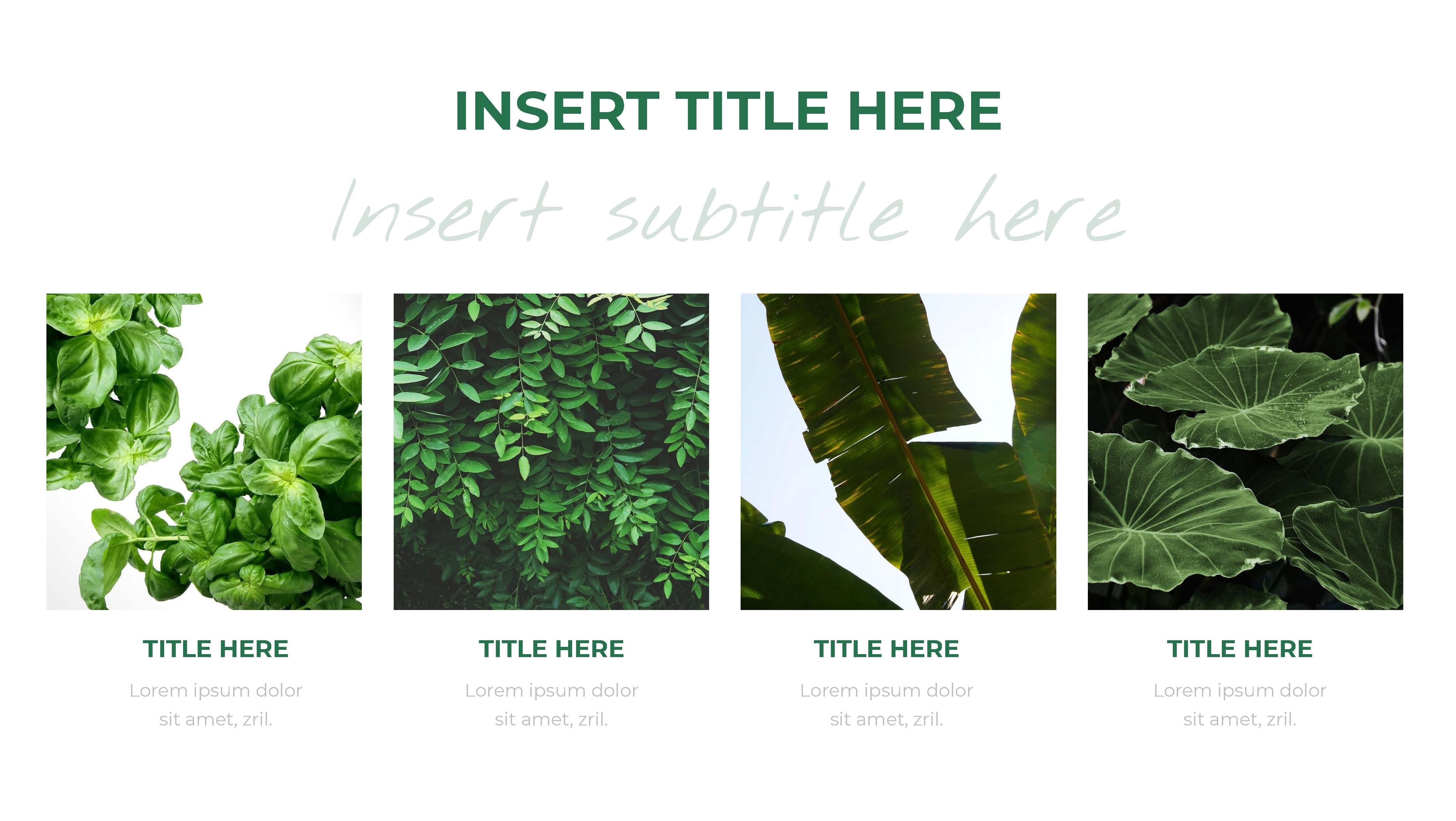Botanical Google Slides Themes for Presentations