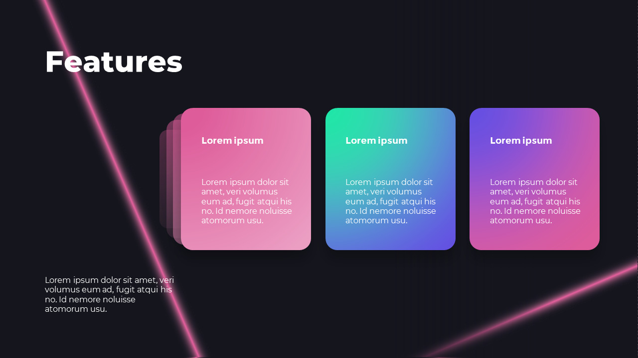 Animated Templates Futuristic Neon Concept Pitch Deck