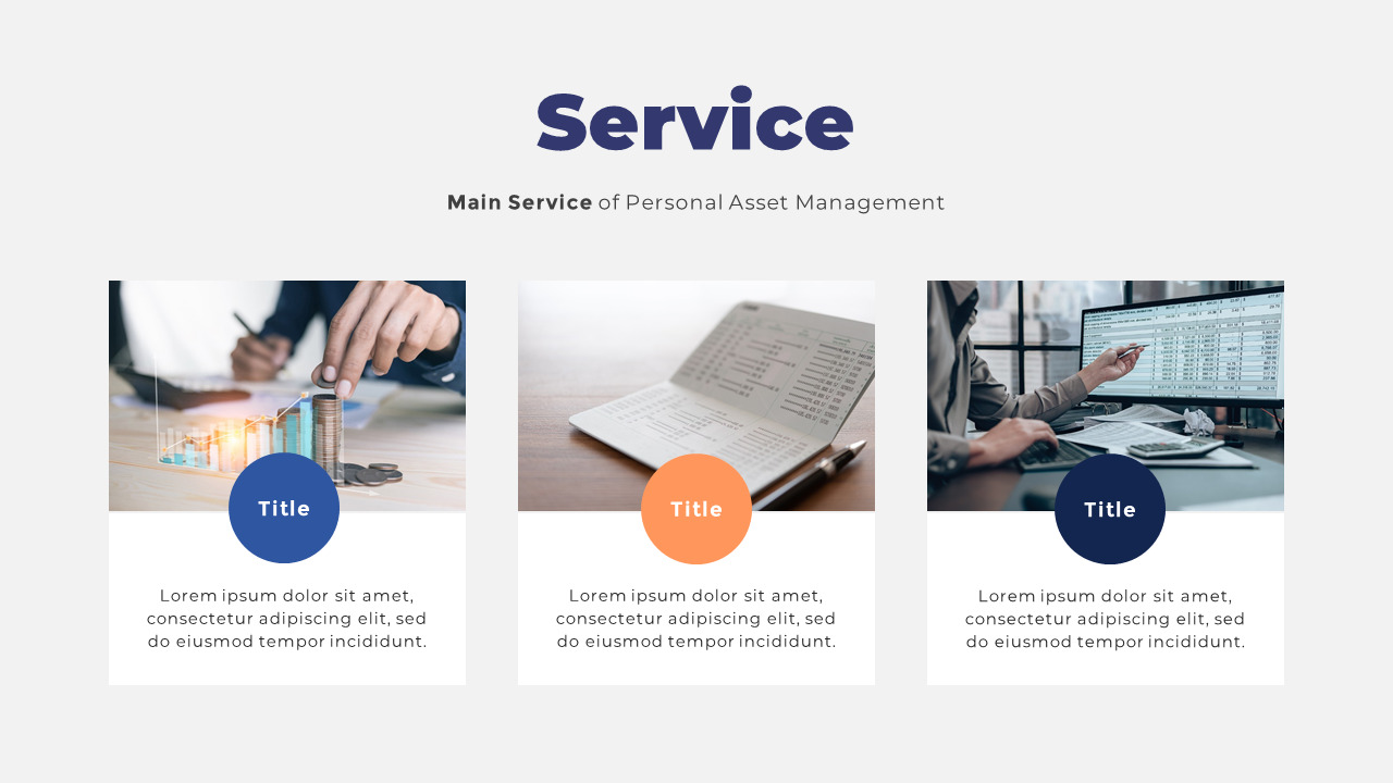 Personal Asset Management slide design