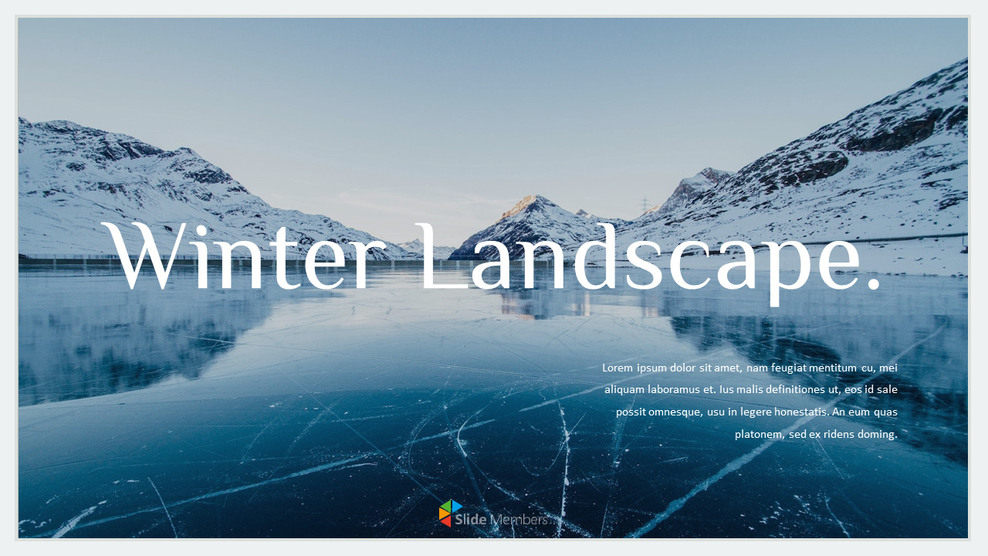 Winterlandschaft Präsentation auf Google ppt_01