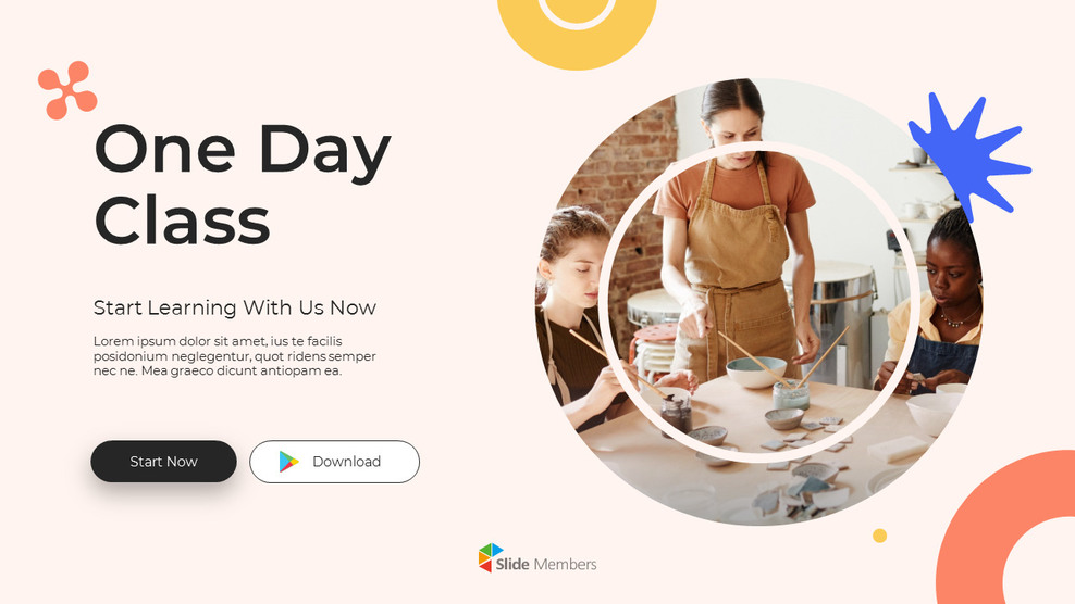 One Day Class Platform powerpoint themes download_01